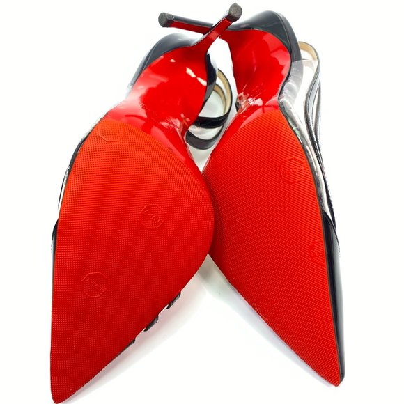 Christian Louboutin Paralili Black PVC Patent Pumps Euro 36 - Picture 6 of 7